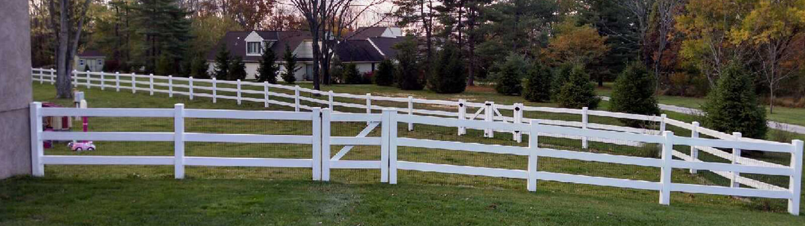Vinyl Split rail fence and installation services from Montco Fence