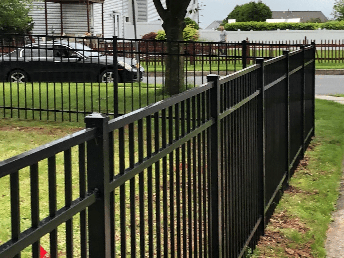 Black aluminum fence