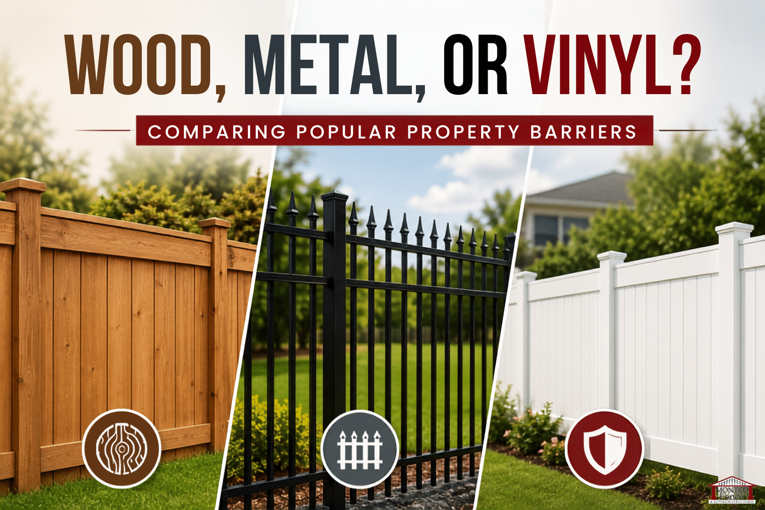 wood metal or vinyl